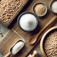 Zutaten für **Miso Paste selber machen**: Sojabohnen, Salz und Koji. Alles bereit für die Zubereitung.