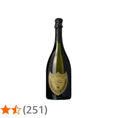 Eine Flasche Dom Pérignon, die teuerste Champagner-Marke, mit goldenem Etikett und Stern.
