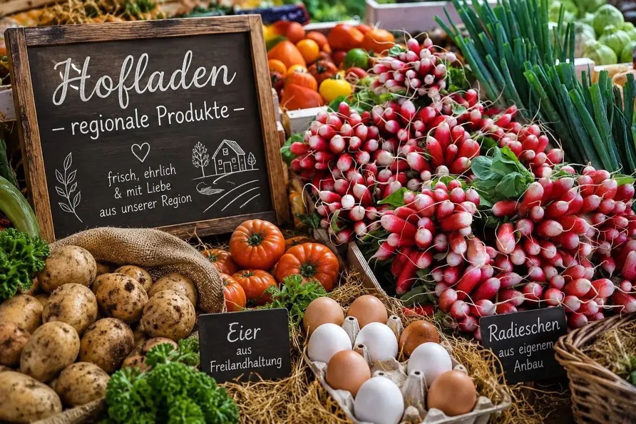 Frische Radieschen, Kartoffeln und Eier vom Hofladen. Regionale Produkte, frisch, ehrlich & mit Liebe aus unserer Region &ndash; das ist farm to table.